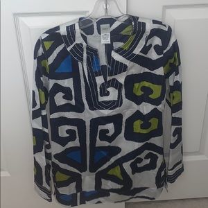 Long Sleeve Tunic with Abstract Pattern NWT